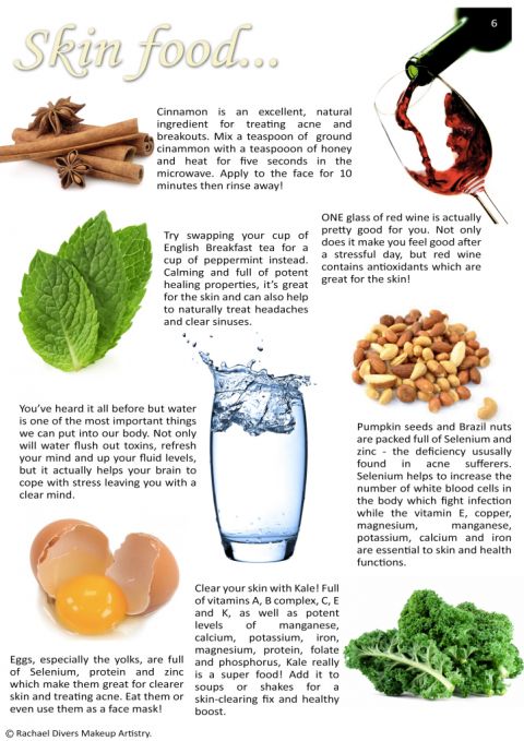 Food and drink for perfect skin