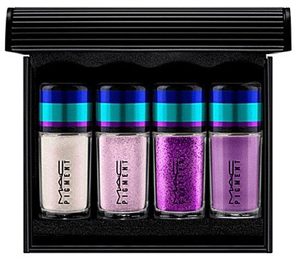 MAC Pigments and Glitter in purple