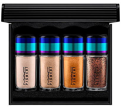 MAC pigment and glitter in gold