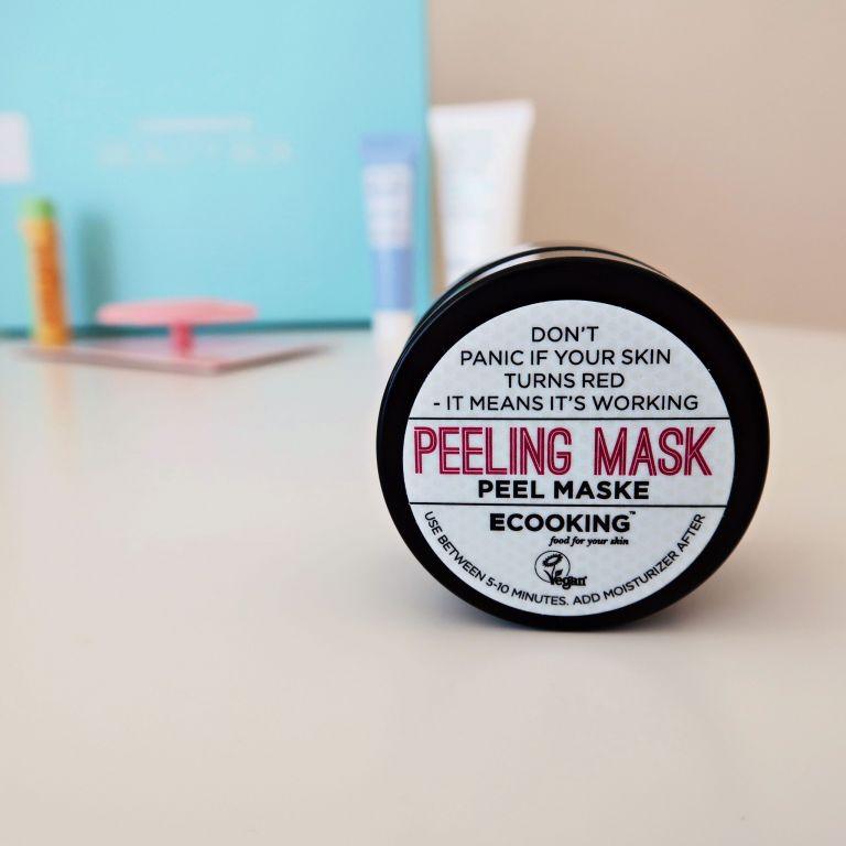 ecooking peel mask beauty product close up shot