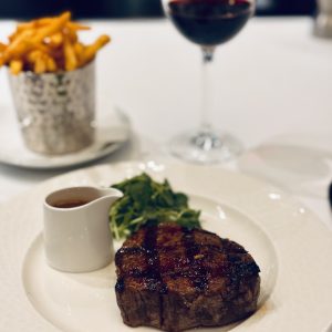 Cameron House at Loch Lomond - Filet steak and chips at the Cameron Grill